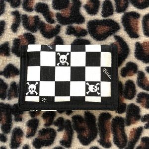 Checker and Skull Wallet